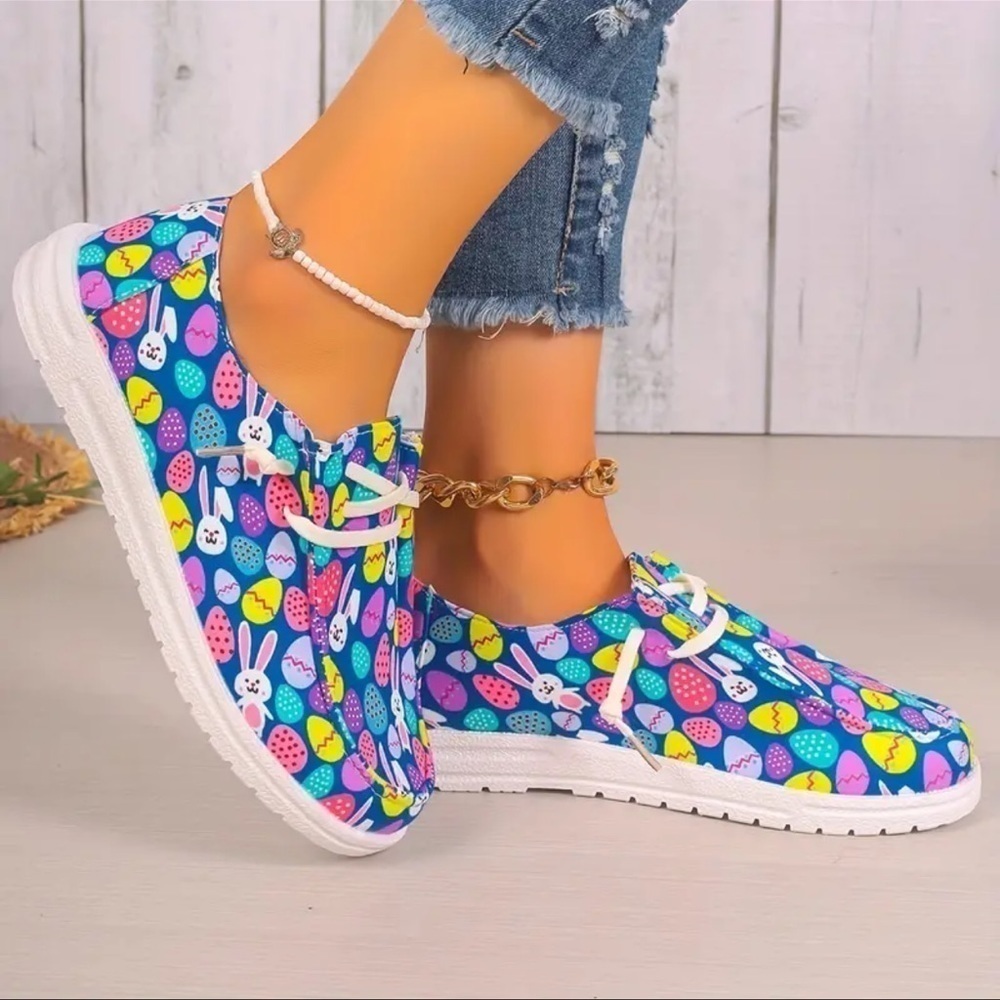 Easter Canvas Lace Up Shoes - Picture 5 of 7